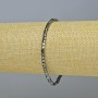 Hämatit-Armband mit Würfeln, Dunkelsilber
