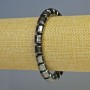 Hämatit-Armband zylindrischer Form, Farbe Schwarz, Durchmesser ca. 8×8 mm, Länge ca. 18 cm, Stretcharmband