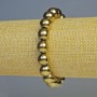Armband aus Hämatit in Bronzefarbe, Kugeln Ø ca. 10 mm, Länge ca. 18 cm, elastisch