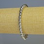 Hämatit-Armband, Kugel, silberfarben, Durchmesser 6 mm, Länge ca. 18 cm, Stretcharmband