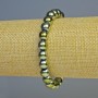 Armband aus Hämatit-Kugeln in Chamäleon-Grün, Durchmesser ca. 8 mm, Länge ca. 18 cm, elastisch