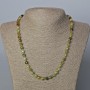 Kette aus Grossular (grüner Granat), facettierte Würfelsteine, Durchmesser 6×6 mm, Länge 51 cm+