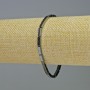 Hämatitarmband in Rechteckform, schwarz, Größe ca. 9×3 mm, Länge ca. 18 cm, Stretch-Armband