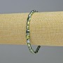 Armband aus Hämatit, oval, Grün-Chamäleon, Durchmesser ca. 7×6 mm, Länge ca. 18 cm, elastisch
