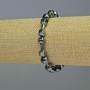 Hämatit-Dumbbell-Armband, schwarz, Durchmesser ca. 21×7 mm, Länge ca. 18 cm, elastisch