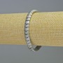 Armband Hämatit – Schlangenform, Zickzack-Wellenmuster, hellgrau matt, Durchmesser 7×5×5 mm ±, Länge 18 cm ±, Stretch