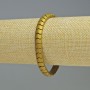 Hämatit-Schlangenarmband in Zick-Zack-Wellenform, Farbe mattgold, Durchmesser 7×5×5 mm ±, Länge ca. 18 cm, elastisch