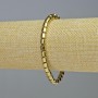 Hämatit-Armband, Zylinderform, goldfarben, Durchmesser 5×5 mm, Länge 18 cm, Stretch-Armband