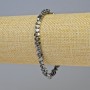 Hämatit-Armband in Sternform, Farbe Schwarz, Durchmesser 4×4 mm ±, Länge 18 cm ±, Stretch-Armband