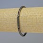 Hämatit-Rondell-Armband, Schwarz mit Regenbogenfarben, Mehrfarbig, Durchmesser 4 × 1 mm, Länge ca. 18 cm, elastisch