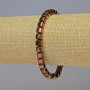Hämatit-Würfelarmband, kupferfarben, Durchmesser ca. 6 × 6 mm, Länge ca. 18 cm, elastisches Armband