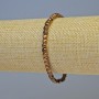 Armband Hämatit Würfel kupferfarbig, matt und glänzend, 4×4 mm große Würfel, Länge ca. 18 cm, Stretch
