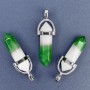 Sechseck-Anhänger aus grünem Quarz 41×8 mm+