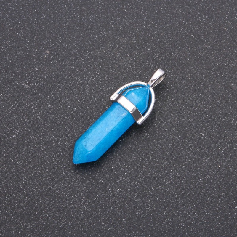 Anhänger Aquamarin sechseckig, 4 cm