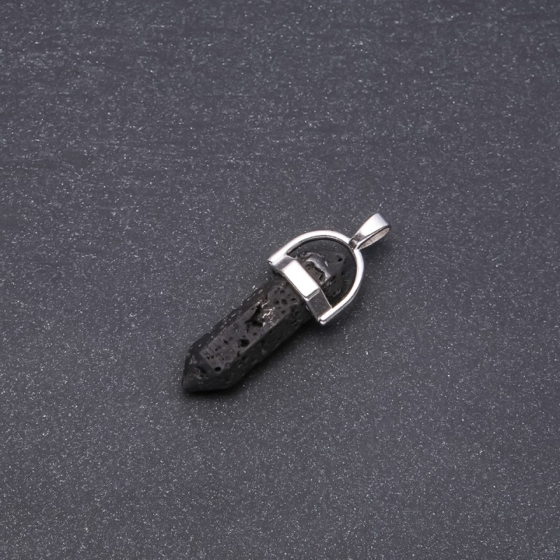 Anhänger Sechseck Lava 9×30×40 mm