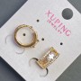 Ohrringe Xuping 13×7 mm mit 18K-Vergoldung und weißen Strasssteinen