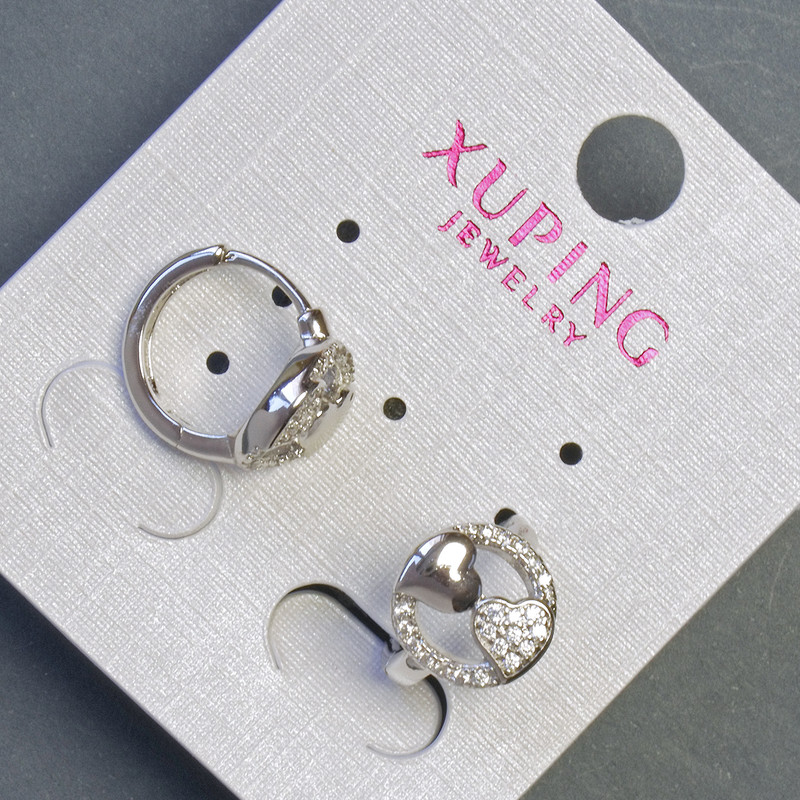 Xuping Ohrringe 10×12 mm Rhodiumbeschichtung