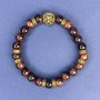 Armband aus natürlichem Ochsenauge – Kugel, Ø 8 mm ±, Länge 18 cm ± elastisch