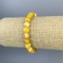 Armband aus Jadeit, facettierte Kugel 8 mm, Länge ca. 18 cm ± Stretcharmband