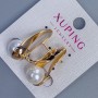 Ohrringe Xuping – 18K-Vergoldung mit Mallorca-Perle, Durchmesser ca. 10 mm, Länge ca. 27 mm