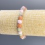 Armband aus Jadeit, facettierte Würfel, Durchmesser ca. 7 mm, Länge 18 cm, Stretch