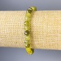 Armband Grossular (grüner Granat) facettierte Kugel, Ø ca. 6 mm, Länge ca. 18 cm – Stretcharmband