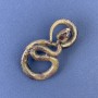 Brosche «Schlange» bronzefarbene Emaille, goldfarbiges Metall, 52×29 mm+