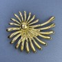 Blumenbrosche aus goldfarbenem Metall 62×76 mm+