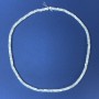 Perlen aus natürlichem Perlmutt in Rondellform, 4×2 mm, auf Schnur, Länge 39 cm+