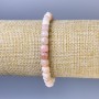 Armband aus facettiertem Opal, Kubus-Perlen, Durchmesser ca. 5 mm, Länge ca. 18 cm, Stretch