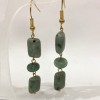 Ohrringe aus Jadeit in rechteckiger Form, Abmessungen ca. 12×8 mm ±, Rondell 8×6 mm ±, Länge ca. 58 mm
