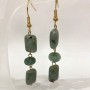 Ohrringe aus Jadeit in rechteckiger Form, Abmessungen ca. 12×8 mm ±, Rondell 8×6 mm ±, Länge ca. 58 mm