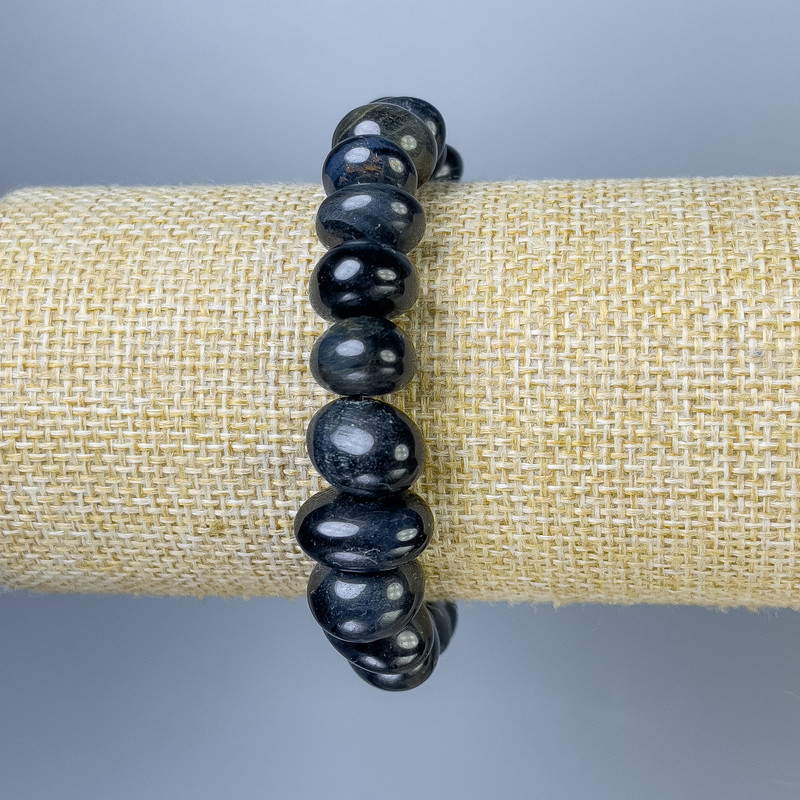 Armband aus Tigerauge, facettierte Perlen, Durchmesser 10–13 × 8–10 mm, Länge ca. 18 cm, Stretcharmband