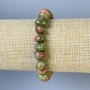 Armband aus Heliotop-Jaspis, facettiert, Durchmesser 10×7 mm, Länge 18 cm, Stretcharmband