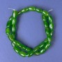 Chrysoprasen-Barrelperlen, Größe ca. 11×7 mm, 5 mm ±, Länge ca. 38 cm ± auf Schnur