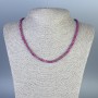 Kette aus facettiertem Rubin, Würfel ca. 4 × 4 mm ±, Länge ca. 45 cm mit Verschluss