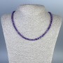 Halskette aus Amethystwürfeln, Würfelgröße 4x4 mm, Länge ca. 45 mm, mit Verschluss