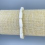 Armband aus natürlichem Perlmutt, facettierte Perlen 14×5 mm, Länge ca. 18 cm, Stretch-Armband