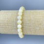 Perlmutt-Armband mit glatten Kugeln, Durchmesser ca. 8 cm, Länge ca. 18 cm, elastisches Stretcharmband