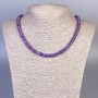 Amethyst-Rondellkette, Rondellperlen 6×2 mm, Länge ca. 50 cm, mit Verschluss