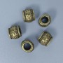 Bronzene Perleinsatz-Zubehör, Farbe Bronze, Durchmesser 9×10 mm ± Loch Ø ca. 5 mm ± Verpackung 10 Stück