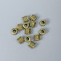 Bronzene Einlageperle 5×5 mm, Lochdurchmesser ca. 2,8 mm, Packung 16 Stück