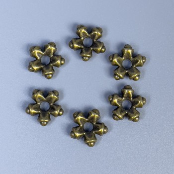 Bronzefarbene Perleinsatz-Fassung, Durchmesser 11×4 mm ± Lochdurchmesser 3 mm ± Verpackung 20 Stück