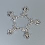 Anhänger Frosch, Farbe Silber, Maße 20×13×3 mm ± Lochdurchmesser 1,5 mm ± Verpackung 20 g (~18 Stück)