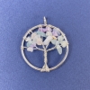 Anhänger Baum des Lebens Fluorit Naturstein 31×36 mm+
