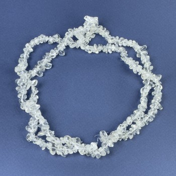 Bergkristall-Körnchen auf Schnur 6–12 × 2–4 mm, Länge ca. 80 cm+