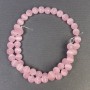 Katzenauge-Perlen in Rosa, synthetischer Stein, glatte Kugeln, Durchmesser ca. 8 mm ±, Lochdurchmesser ca. 1 mm ±, Länge ca. 38 cm