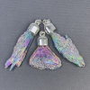 Regenbogen-Kyanit-Anhänger, galvanisiert, unbehandelt, Abmessungen: 70×30×12–53×20×8 mm (+)