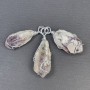 Anhänger aus unbehandeltem Amethyst im Drahtgeflecht, Durchmesser sortiert von 16×40 mm bis 18×48 mm+