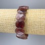 Armband Erdbeerquarz – Glieder, Maße ca. 18×14 mm, Länge ca. 18 cm, Elastikband